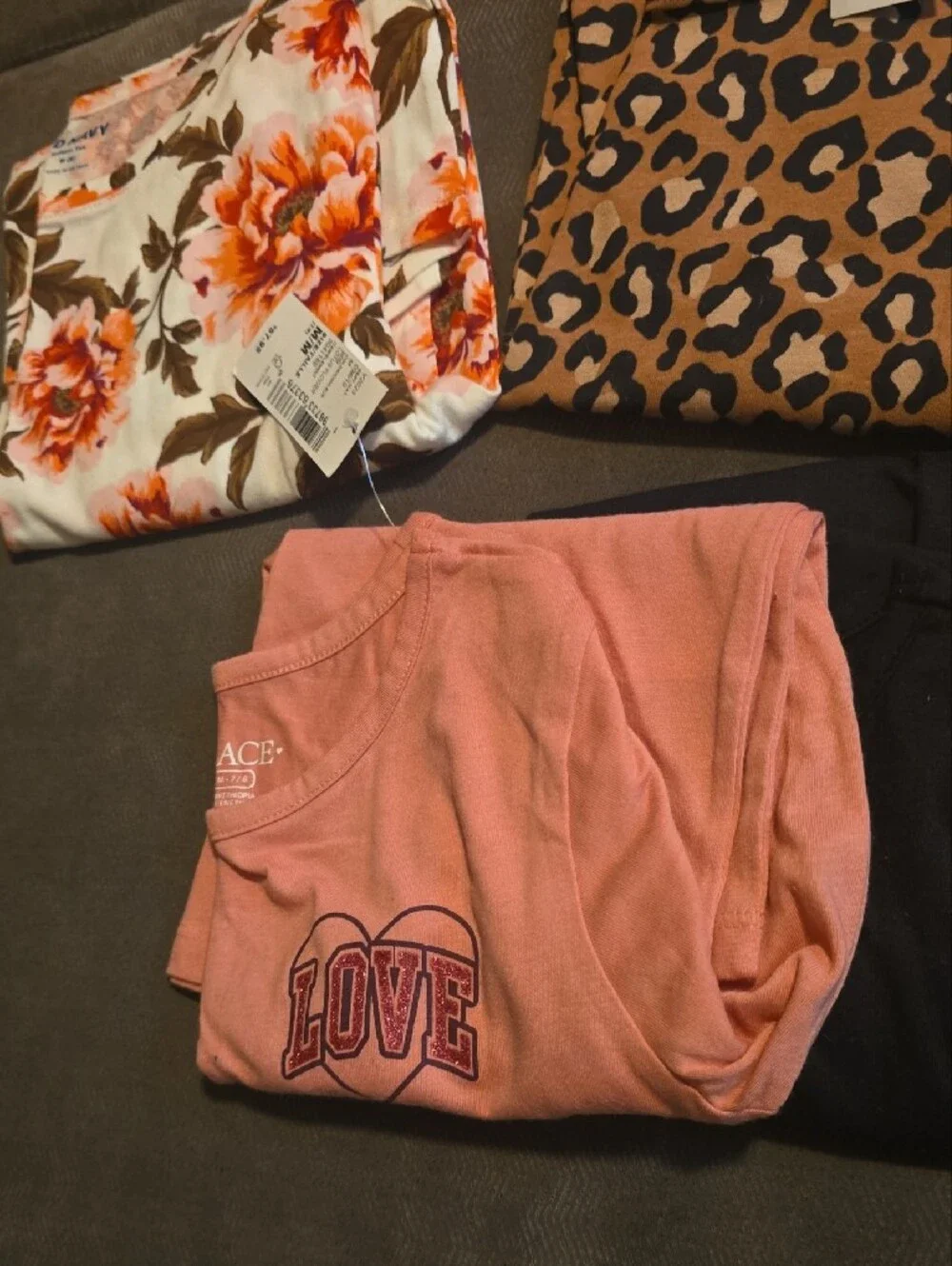 Place Girls Coral 'LOVE' Long Sleeve Top